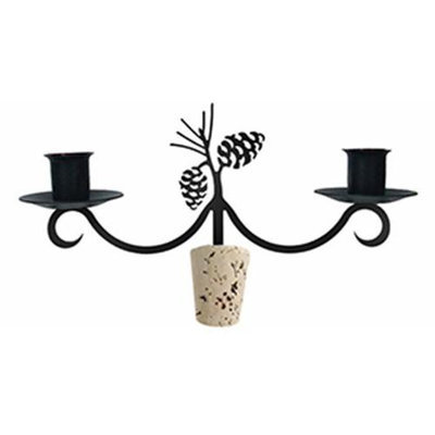 Village Wrought Iron C-WB-89 Pinecone Wine Bottle Topper - Candelabra