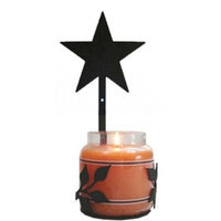 Village Wrought Iron C-LJS-45 Star - Large Jar Sconce