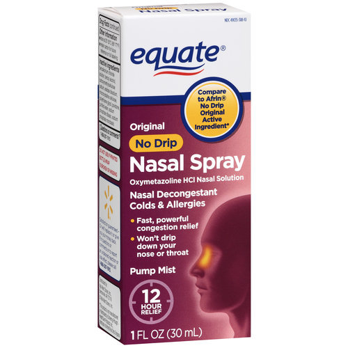 Equate Oxymetazoline Hydrochloride 0.05 Nasal Decongestant/Original