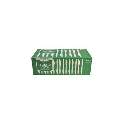 Bakers & Chefs White Plastic Knives - 600 ct.