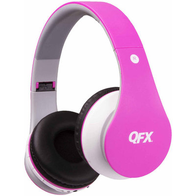 Quantumfx QFX H-251BT Wireless Bluetooth Stereo Headphone with FM Radio - Red