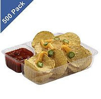 Gold Medal 5246 - Heavy Duty Nacho Tray, 2 Compartment, 500 Per Case