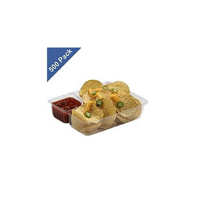 Gold Medal 5246 - Heavy Duty Nacho Tray, 2 Compartment, 500 Per Case