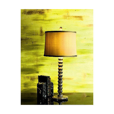 Lex Lighting Taupe Gray Marble Table Lamp