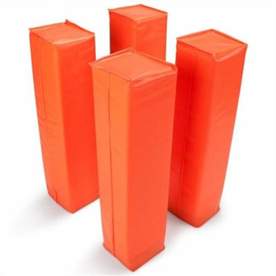 Crown Sporting Goods SFOO-301 Set of 4 Orange Anchorless Football Pylons