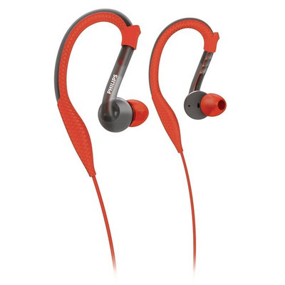 Philips ActionFit Sports Earhook Headphones-Orange/Gray Multi color