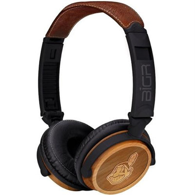 Bigr Audio Big R Audio Headphones XLMLBCI3 Cleveland Indians Mlb Licensed Accs Monitor Style Headphones