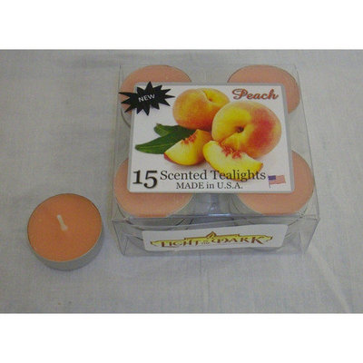 Light Technology Pub Light In the Dark Peach Tealight Candles (Set of 15)