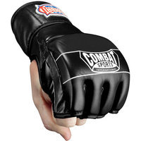 Combat Sports Traditional MMA Fight Gloves (White-Black, Regular)