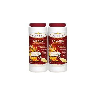 Konsyl Psyllium Fiber and Prebiotic Inulin Fiber, 300 g/ 2 pk