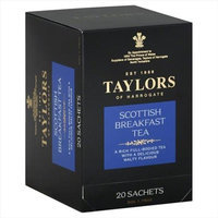 Taylors Of Harrogate Black Tea Scottish Breakfast Tea 20-Count Wrapped Tea Bags - -Pack of 6