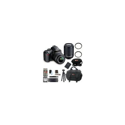 Nikon D3100 Digital SLR Camera Kit with 18-55mm & 55-200mm VR Lenses and 32GB Deluxe Accessory Kit