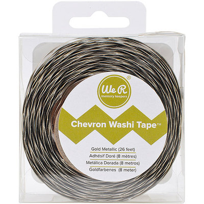 We R Memory Keepers We R Chevron Metallic Washi Tape 26 Feet-Silver