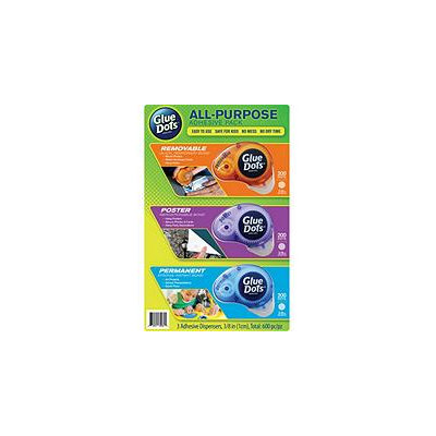 Glue Dots International Glue Dots, Instant Bonding Adhesives, 3pk