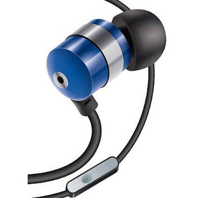 Accessory Power GOgroove AudiOHM HF Earphones Headphones w/ Hands-Free Microphone - Blue