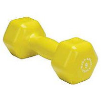 Body-Solid BSTVD9 9 Pound Vinyl Dumbbell in Yellow