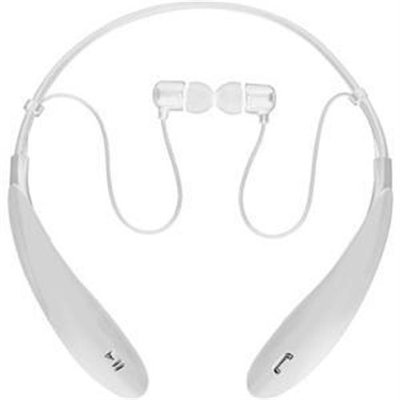 Supersonic IQ Sound Bluetooth Wireless Headphones and Mic - Stereo - White - Wireless - Bluetooth - 32.8 ft - 16 Ohm - 20 Hz - 20 kHz - Earbud, Behind-the-neck - Binaural - In-ear