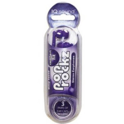 Supersonic IQ-106 Digital Noise Reduction Stereo Earphones Stereo - Purple - Mini-phone IQ-106Purple
