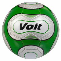 Lion Sports Voit Size 5 Reflect Soccer Ball Deflated - Silver and Green Graphic