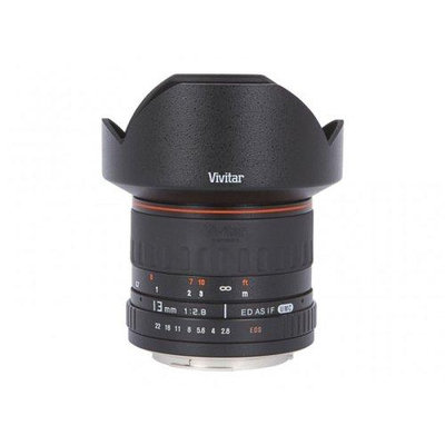 Vivitar 13mm for 2.8 Ultra Wide Angle Lens for Nikon + :Lens Band Stop Zoom Creep Silicone Band Accessory Kit for Nikon D3000, D3100, D5000, D700, D90