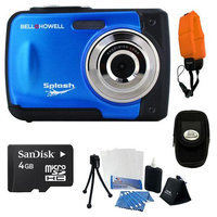 Bell & Howell Splash WP10 Digital Camera (Blue) with Accessory Kit