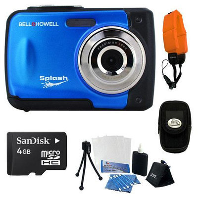 Bell & Howell Splash WP10 Digital Camera (Blue) with Accessory Kit