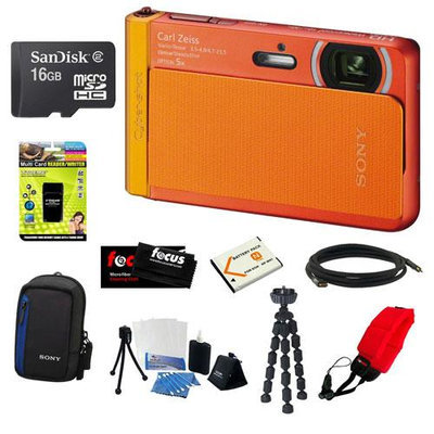 Sony DSC-TX30/D 18 MP Digital Camera with 16GB Deluxe Accssory Kit