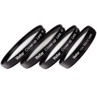 Vivitar 67mm Close-Up Macro +1 +2+ 4+10 Filter and 3-Piece UV CPL ND Multi-Coated Filter Kit with Carson Optical Stuff-It Microfiber Cloth + Accessory Bundle