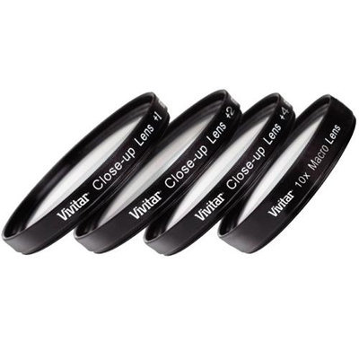 Vivitar 67mm Close-Up Macro +1 +2+ 4+10 Filter and 3-Piece UV CPL ND Multi-Coated Filter Kit with Carson Optical Stuff-It Microfiber Cloth + Accessory Bundle