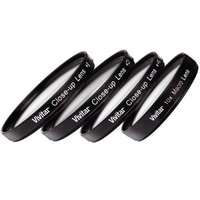 Vivitar 77mm Close-Up Macro +1 +2+ 4+10 Filter and 3-Piece UV CPL ND Multi-Coated Filter Kit with Carson Optical Stuff-It Microfiber Cloth + Accessory Bundle
