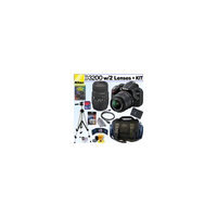NIKON D3200 Camera Lens Kit 24.2 MP CMOS DSLR with 18-55mm f/3.5-5.6G AF-S DX VR Lens and Sigma 70-300mm f/4-5.6 SLD DG Macro Lens + Nikon EN-EL14 Battery + 32