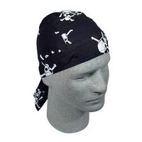 Zan Headgear Flydanna Z113C Flydanna, 100% Cotton, Skull/Cross, White