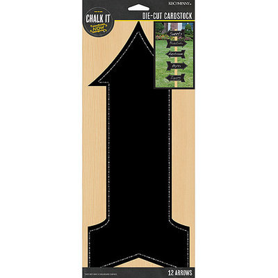 K & Company Chalk It Now Chalkboard Cardstock Die-Cuts-Arrows