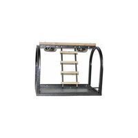 A & E Cage J11 White 21'x14'x18' Table Stand with Ladders and Cups