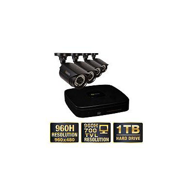 Q-See 4 Channel 960H Security System with 1TB Hard Drive, 4 960H Cameras, and 100' Night Vision