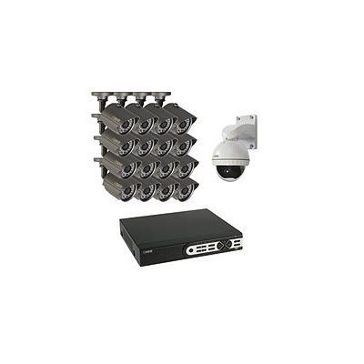 Q-See 16 Channel 960H Security System with 2TB Hard Drive, 15 900TVL Bullet Cameras, 1 Pan & Tilt Camera, and 100'