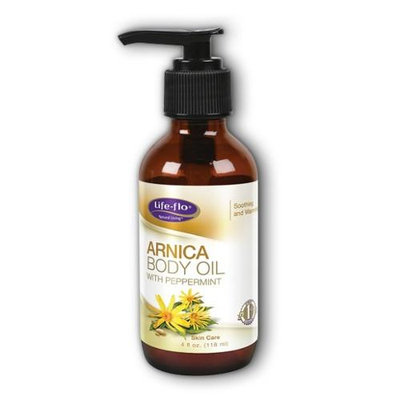 Arnica Oil with Peppermint Life Flo Health Products 4 oz Liquid