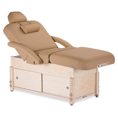Earthlite Sedona Stationary Salon Table with Cabinet Color: Sterling