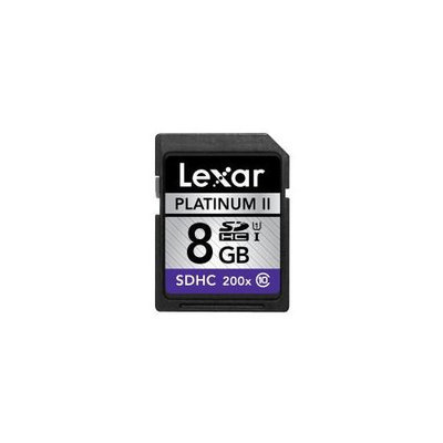 Lexar 8GB, 200x Platinum II Series Secure Digital High Capacity (SDHC) Memory Card