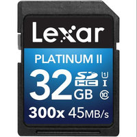 Lexar 32GB Platinum II 300x Class 10 UHSI-U1 SDHC Memory Card for Cameras & Laptop Computer, 45MB/s Read Speed, 20MB/s Write Speed