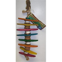 Planet Pleasures Tilt a Whirl Medium 8in Natural Bird Toy