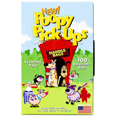 Poopy Pick Ups To Go Poopy Pickups Handle Tie Bags, 100ct.