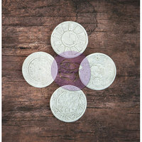 Prima Marketing Resin Icon Embellishments-Chalk Black Gears 12/Pkg