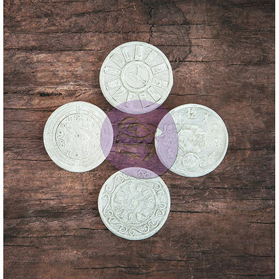 Prima Marketing Resin Icon Embellishments-Chalk Black Gears 12/Pkg