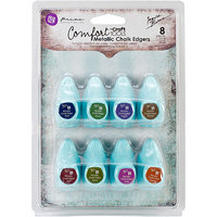 Prima Marketing 891961 Chalk Fluid Edger Pad 8pc Set-Metallic Primary