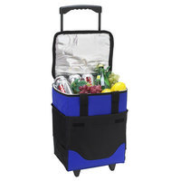 Picnic at Ascot 32-can Collapsible Rolling Cooler, Royal Blue
