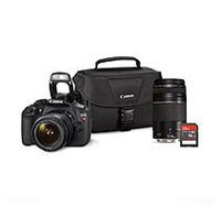 Canon T5 18MP Digital SLR Bundle with 18-55mm IS Lens, 75-300mm Lens, 16GB SD Card, and EOS 100ES DSLR Shoulder Bag