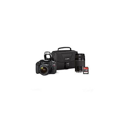 Canon T5 18MP Digital SLR Bundle with 18-55mm IS Lens, 75-300mm Lens, 16GB SD Card, and EOS 100ES DSLR Shoulder Bag