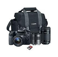 Canon EOS Rebel Camera Bundle with 18-55 STM Lens, 55-250 STM Lens, Camera Bag, and 32GB SD Card