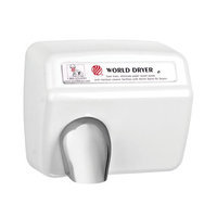 World Dryer Model A Durable Hand Dryer Voltage: 208-240 V, Finish: Steel White